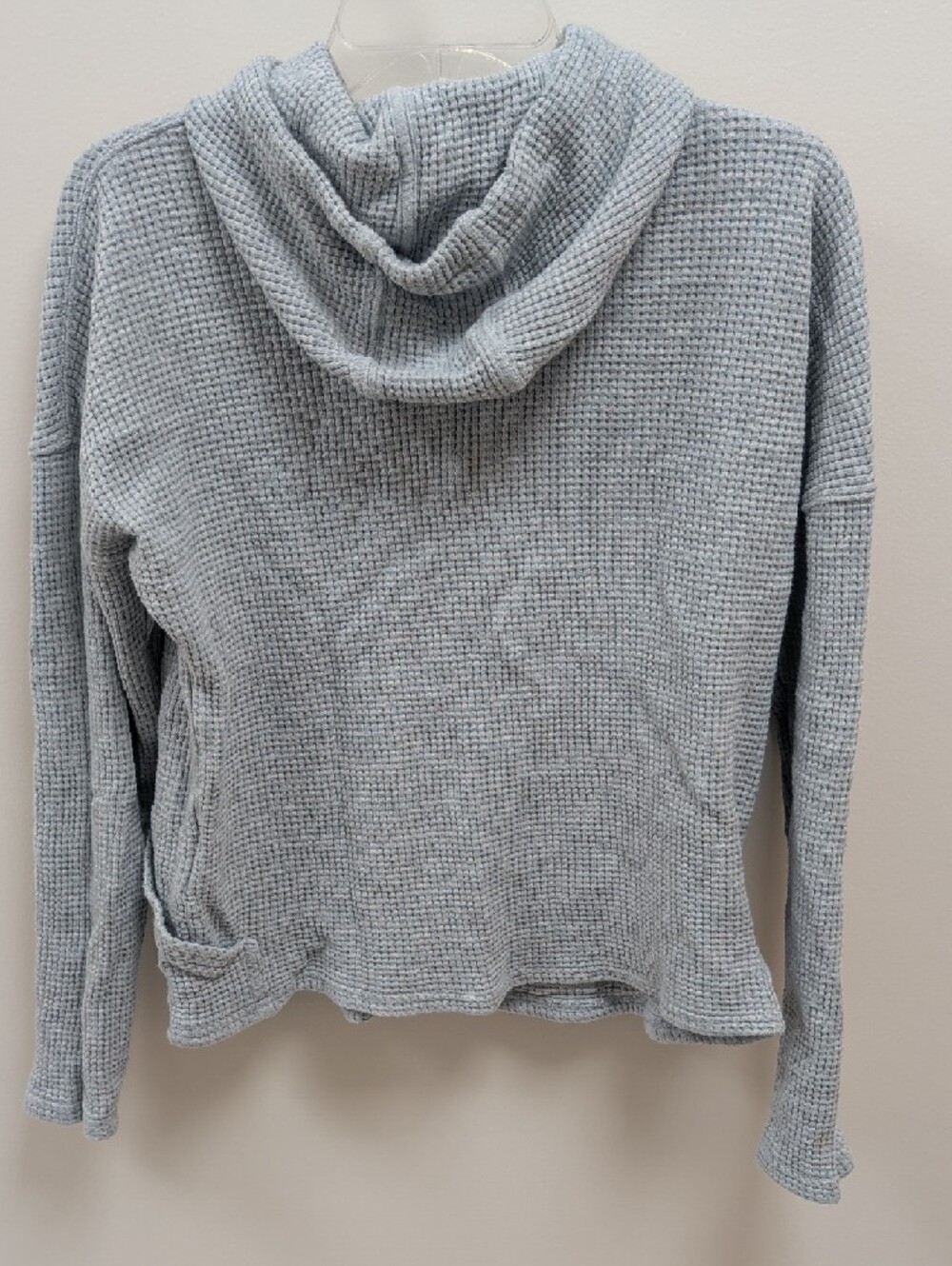 Carhartt Light Gray Waffle Hoodie with Kangaroo Pocket Size Medium - Picture 4 of 4